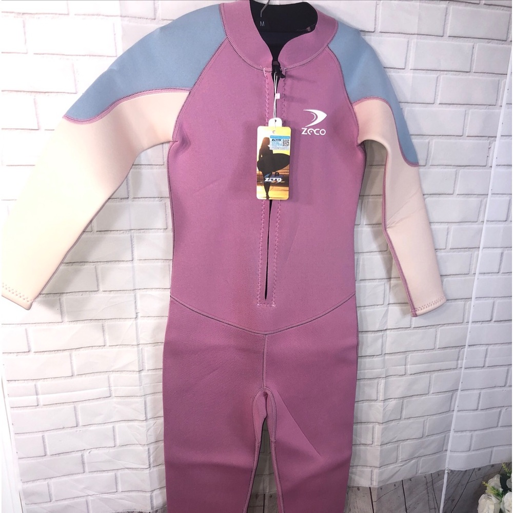 New Kids Wetsuit Large ZCCO Neoprene Full Body Diving Suits Front Zip Class B